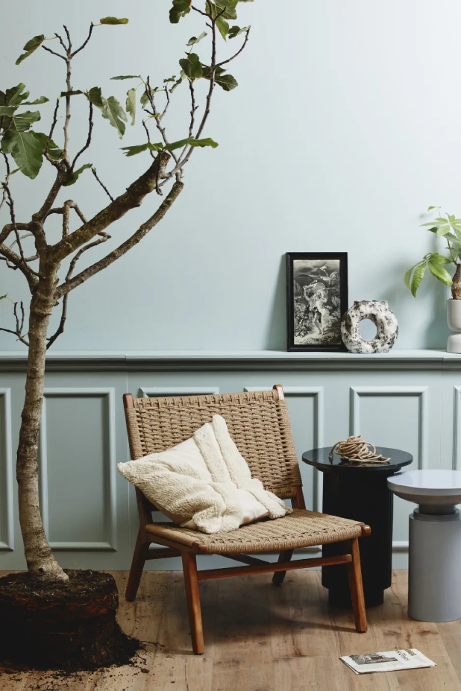Sovrum|Sidobord|Nordal Sidobord 'Erie' Runt 40cm - Svart Marmor