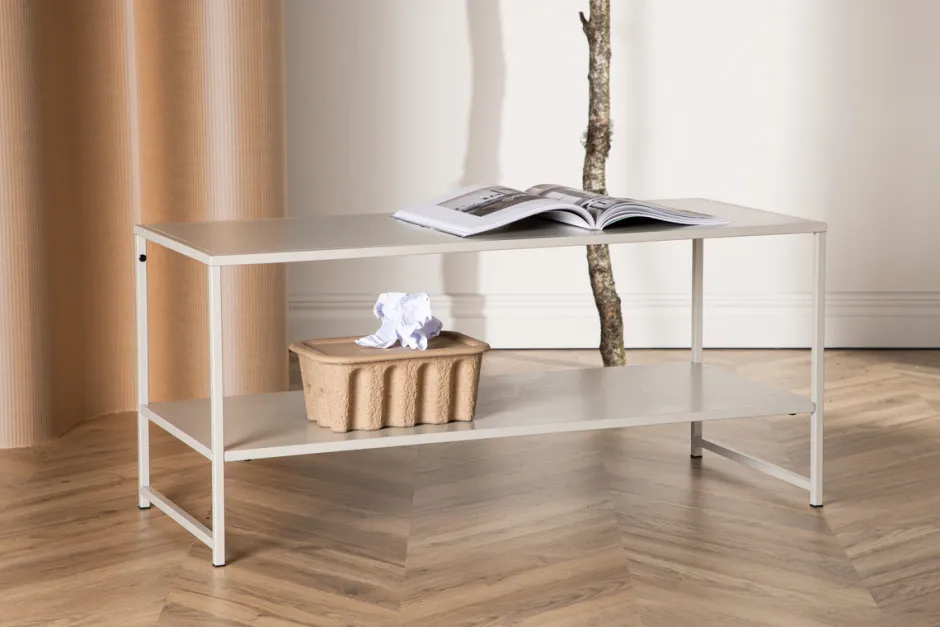 Sovrum|Sidobord|Reforma Sidobord 'Staal' - Beige