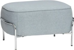 Sittpuffar & Fotpallar|Soffor|Hübsch Sittpuff - Blå/Krom