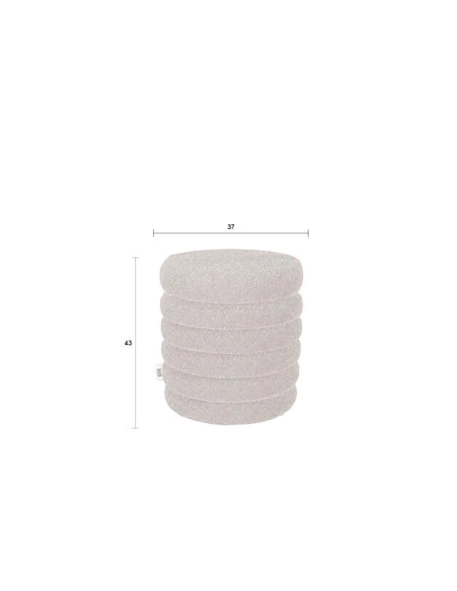 Pallar|Sittmöbler|Dutchbone Sittpuff 'Fern' - Brun/Svart