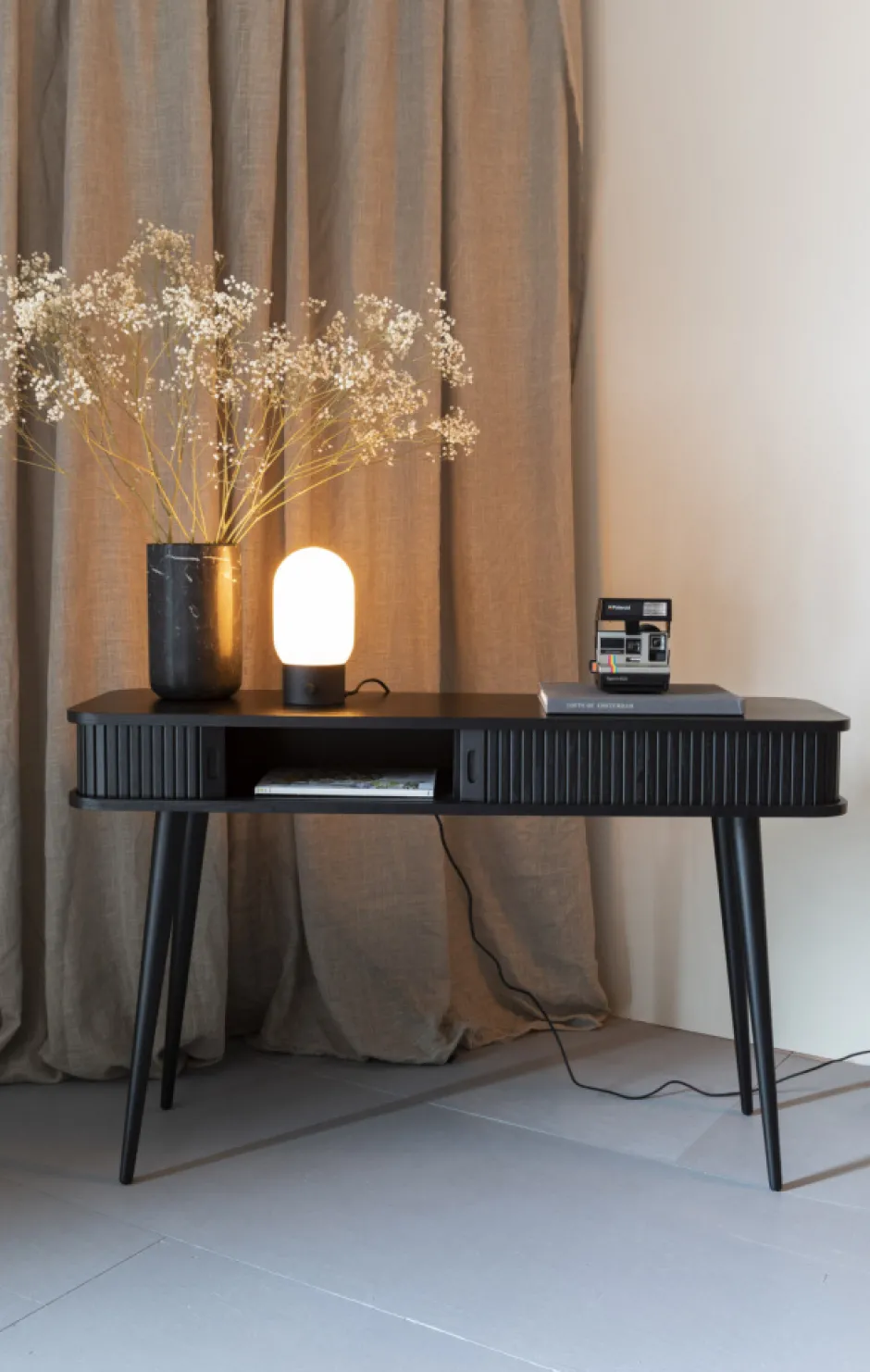 Bord|Arbetsrum|Zuiver Skrivbord 'Barbier' - Svart