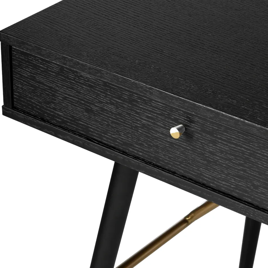 Bord|Arbetsrum|Reforma Skrivbord 'Lux' - Svart/Mässing