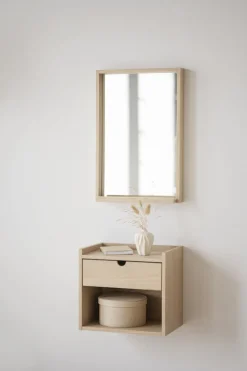 Bord|Sovrum|Rowico Home Sängbord/Vägghylla 'Hillmond' - Ljus ek