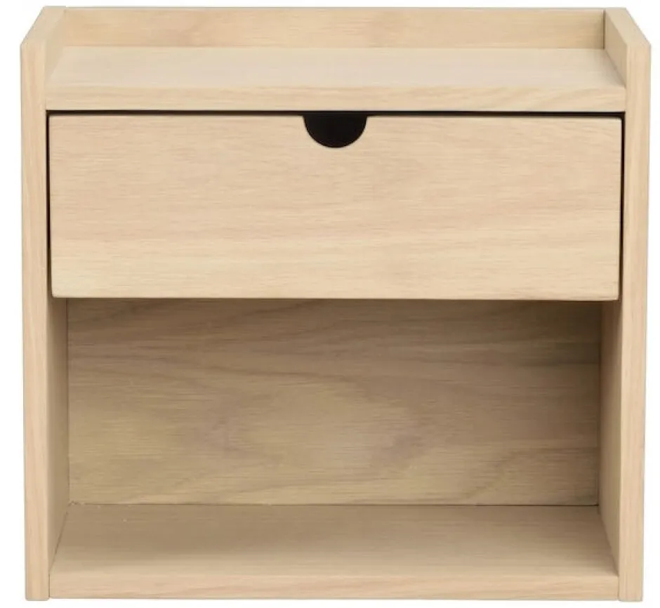 Bord|Sovrum|Rowico Home Sängbord/Vägghylla 'Hillmond' - Ljus ek