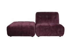 Modulsoffor|Vardagsrum|Dutchbone Soffa 'Giada' 1-sits - Plommon