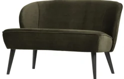 2-Sits Soffor|Vardagsrum|WOOOD Soffa 'Sara' - Grön/Sammet