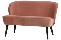 2-Sits Soffor|Vardagsrum|WOOOD Soffa 'Sara' - Rosa/Sammet
