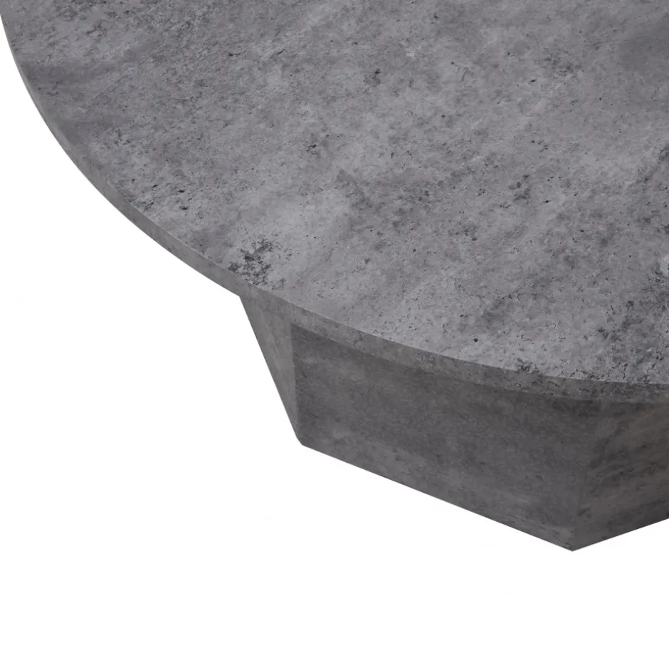 Bord|Soffbord Vintage|Reforma Soffbord 'Bilbao' Runt 80cm - Grå