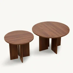 Bord|Soffbord|Reforma Soffbord 'Créme' Runt 75cm - Valnöt