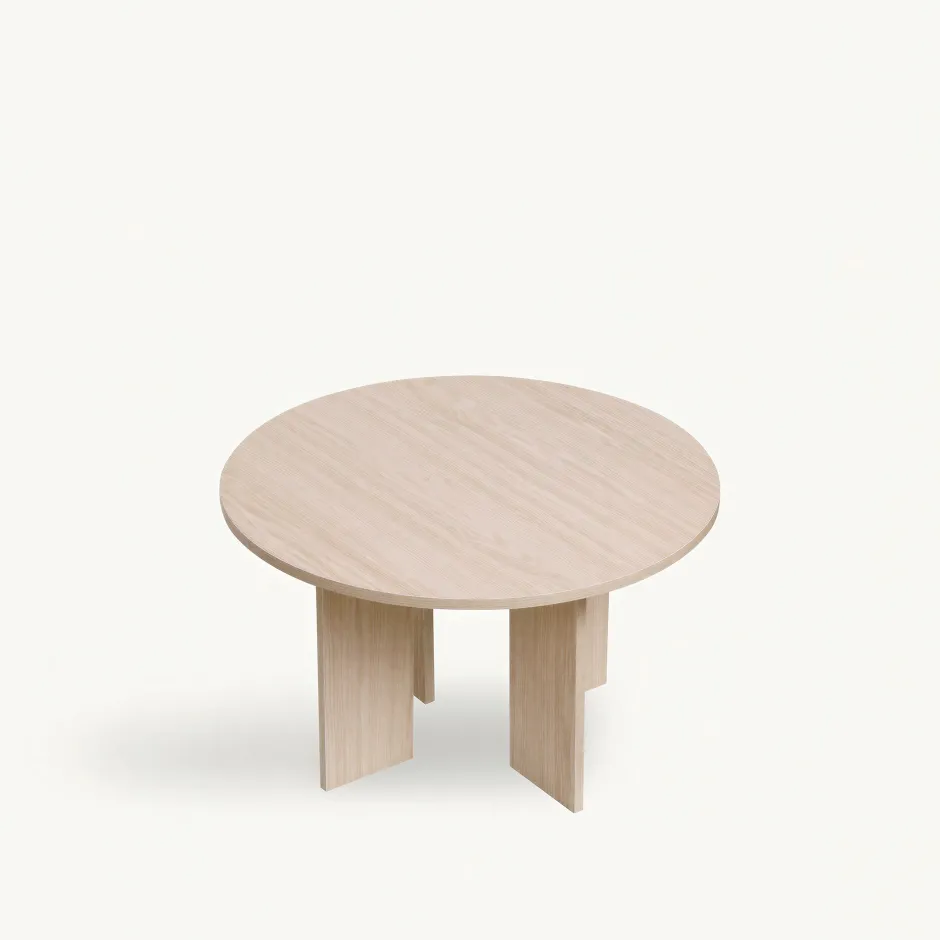 Bord|Soffbord|Reforma Soffbord 'Créme' Runt 75cm - Vitpigmenterad