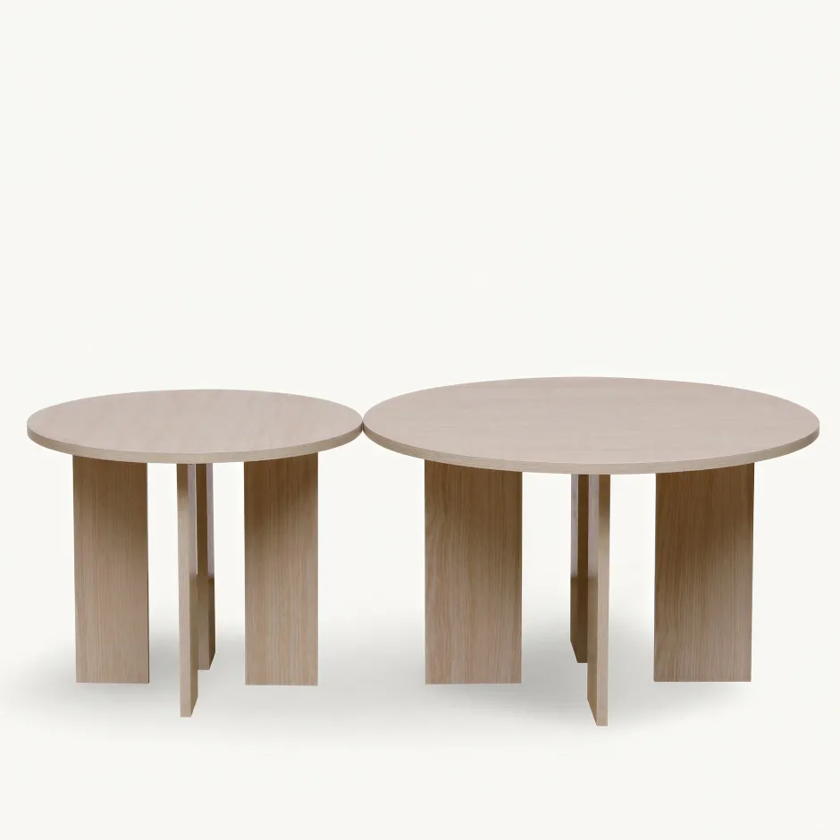 Bord|Soffbord|Reforma Soffbord 'Créme' Runt 75cm - Vitpigmenterad