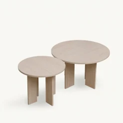Bord|Soffbord|Reforma Soffbord 'Créme' Runt 55 cm - Vitpigmenterad