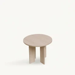 Bord|Soffbord|Reforma Soffbord 'Créme' Runt 55 cm - Vitpigmenterad