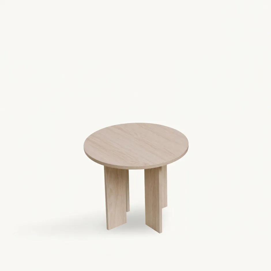 Bord|Soffbord|Reforma Soffbord 'Créme' Runt 55 cm - Vitpigmenterad
