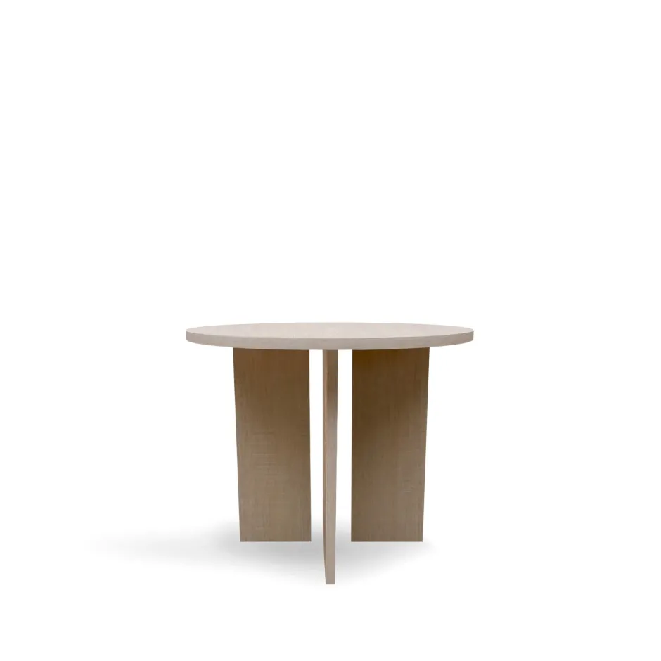 Bord|Soffbord|Reforma Soffbord 'Créme' Runt 55 cm - Vitpigmenterad