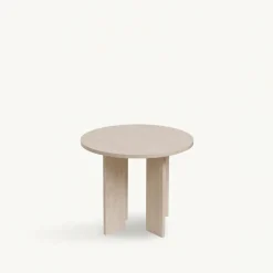 Bord|Soffbord|Reforma Soffbord 'Créme' Runt 55 cm - Vitpigmenterad