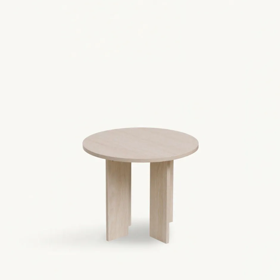 Bord|Soffbord|Reforma Soffbord 'Créme' Runt 55 cm - Vitpigmenterad