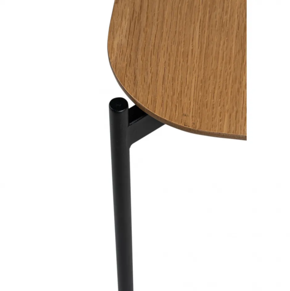 Bord|Soffbord|Reforma Soffbord 'Frida' 50x50cm - Natur/Svart