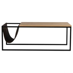 Bord|Soffbord|Reforma Soffbord inkl. tidningsställ 'Ylva' - Natur/Svart