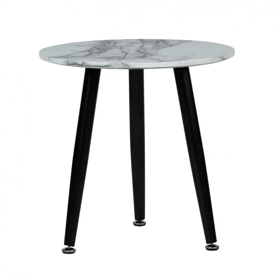 Bord|Soffbord|Reforma Soffbord 'Marbleous' - Vit/Svart