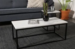 Bord|Soffbord|Zuiver Soffbord 'Marble Power' - Svart/Marmor