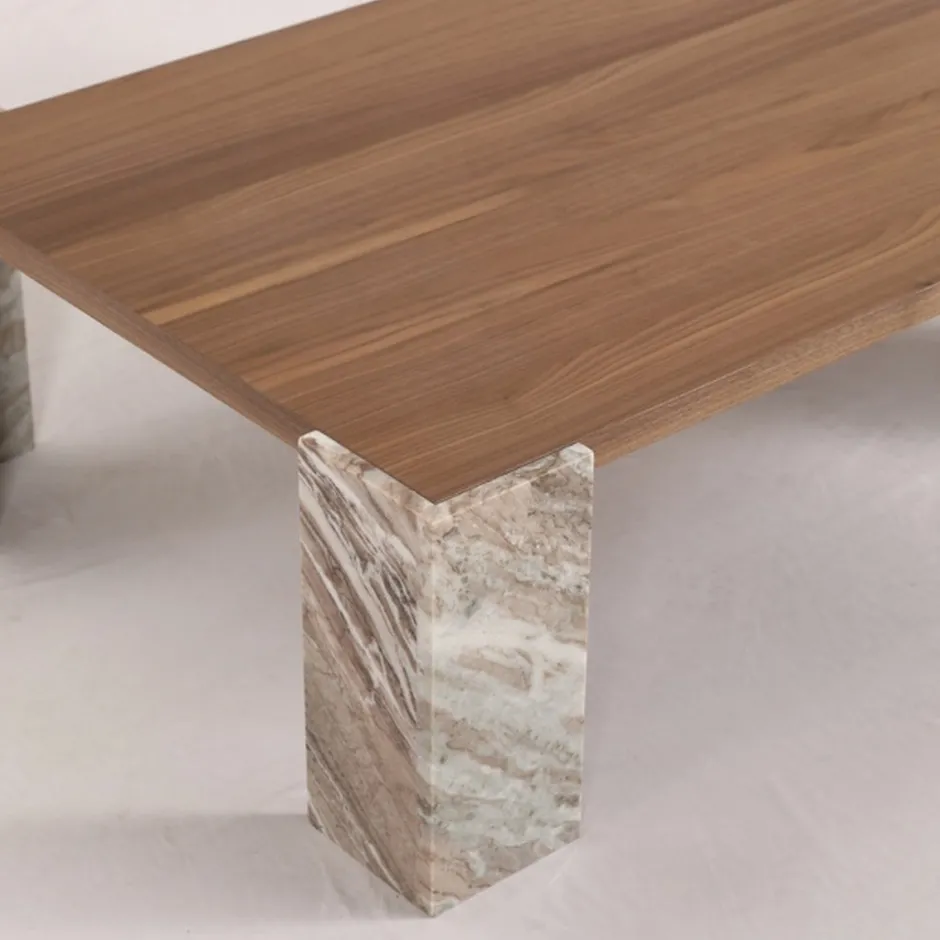 Soffbord|Vardagsrum|Reforma Soffbord 'Monte' 115x75cm - Valnöt/Sten