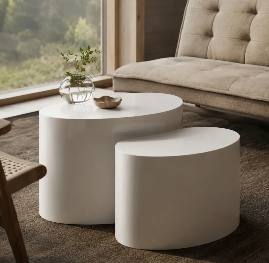 Soffbord|Vardagsrum|Reforma Soffbord 'Ponza' 2 delar - Vit