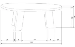 Soffbord|Vardagsrum|WOOOD Soffbord 'Roundly' - Valnöt