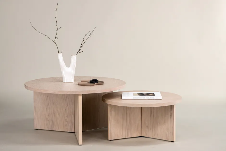 Bord|Soffbord|Reforma Soffbord 'Smögen' Runt 85cm - Natur