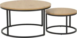 Soffbord|Vardagsrum|Reforma Soffbord 'Spiro' 80cm - Natur/Svart