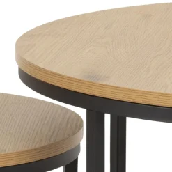 Soffbord|Vardagsrum|Reforma Soffbord 'Spiro' 80cm - Natur/Svart