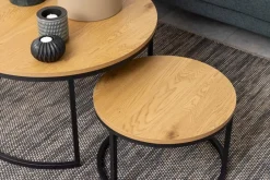 Soffbord|Vardagsrum|Reforma Soffbord 'Spiro' 80cm - Natur/Svart