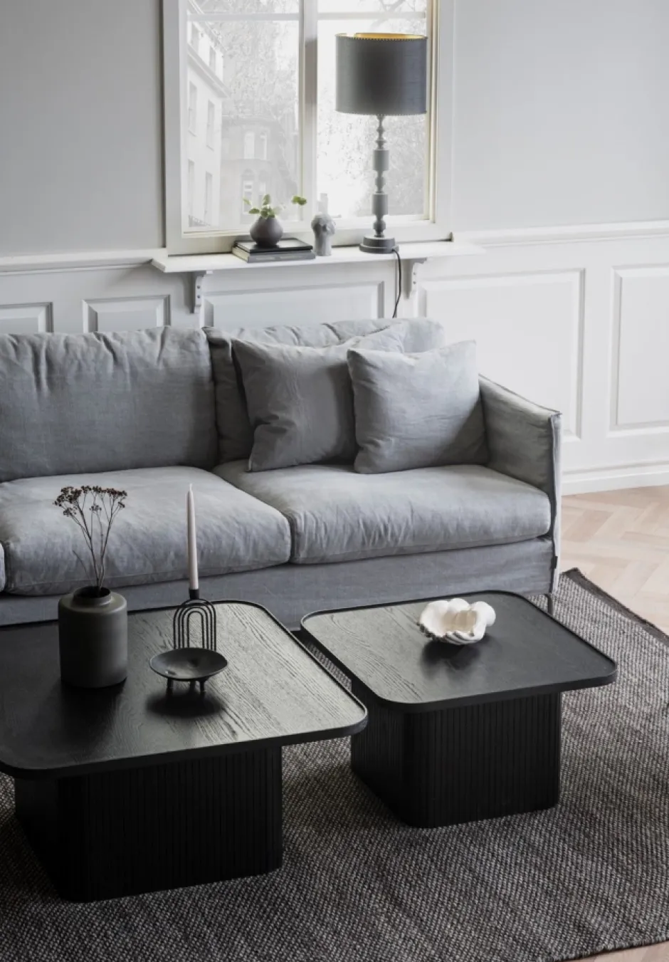 Soffbord|Vardagsrum|Rowico Home Soffbord 'Sullivan' 80x80cm - Svart