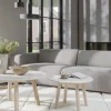 Soffbord|Vardagsrum|Rowico Home Soffbord 'Taransay' Runt 90cm - Beige/Vitpigmenterad