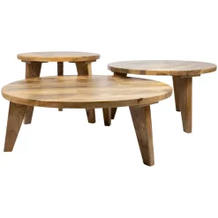 Bord|Soffbord Vintage|Vintage Soffbord Runt 65cm - Natur