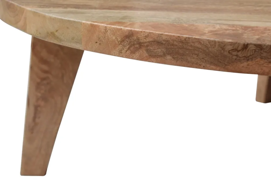 Soffbord Vintage|Soffbord|Vintage Soffbord Runt 80cm - Natur