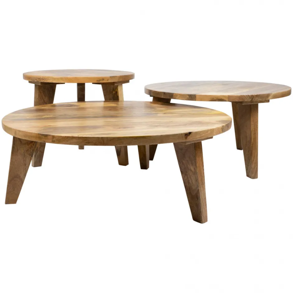 Bord|Soffbord Vintage|Vintage Soffbord '' Runt 50cm - Natur