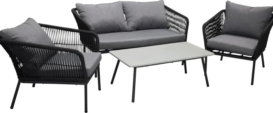 Utegrupper|Uteplats|Garden Prestige Soffgrupp 'Gaeta' - Svart