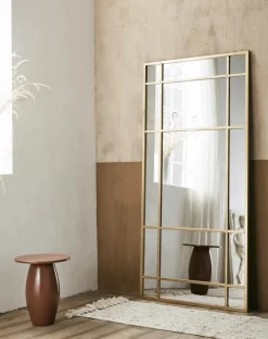 Speglar|Hall|Nordal Spegel 'Spirit' 101,5x203,5cm - Guld