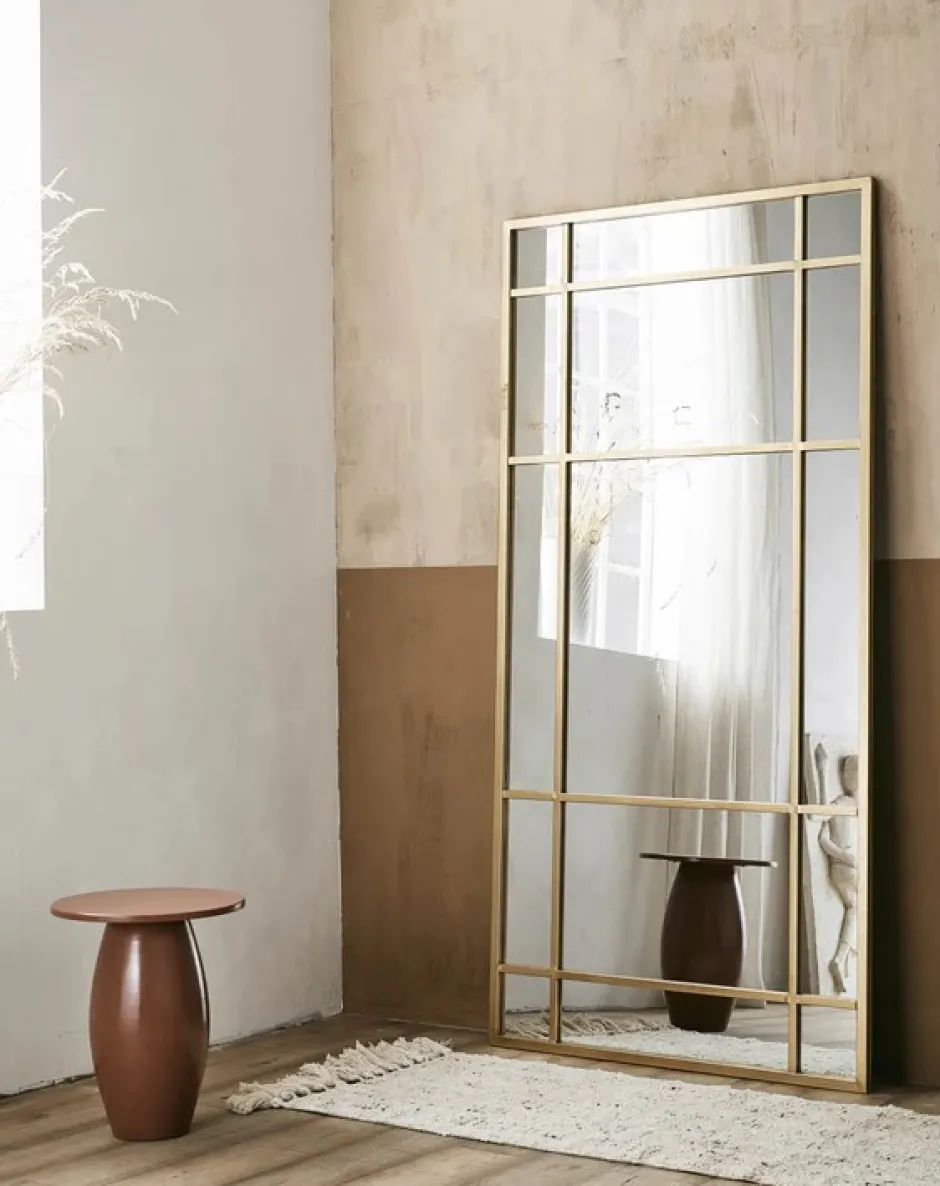 Speglar|Hall|Nordal Spegel 'Spirit' 101,5x203,5cm - Guld