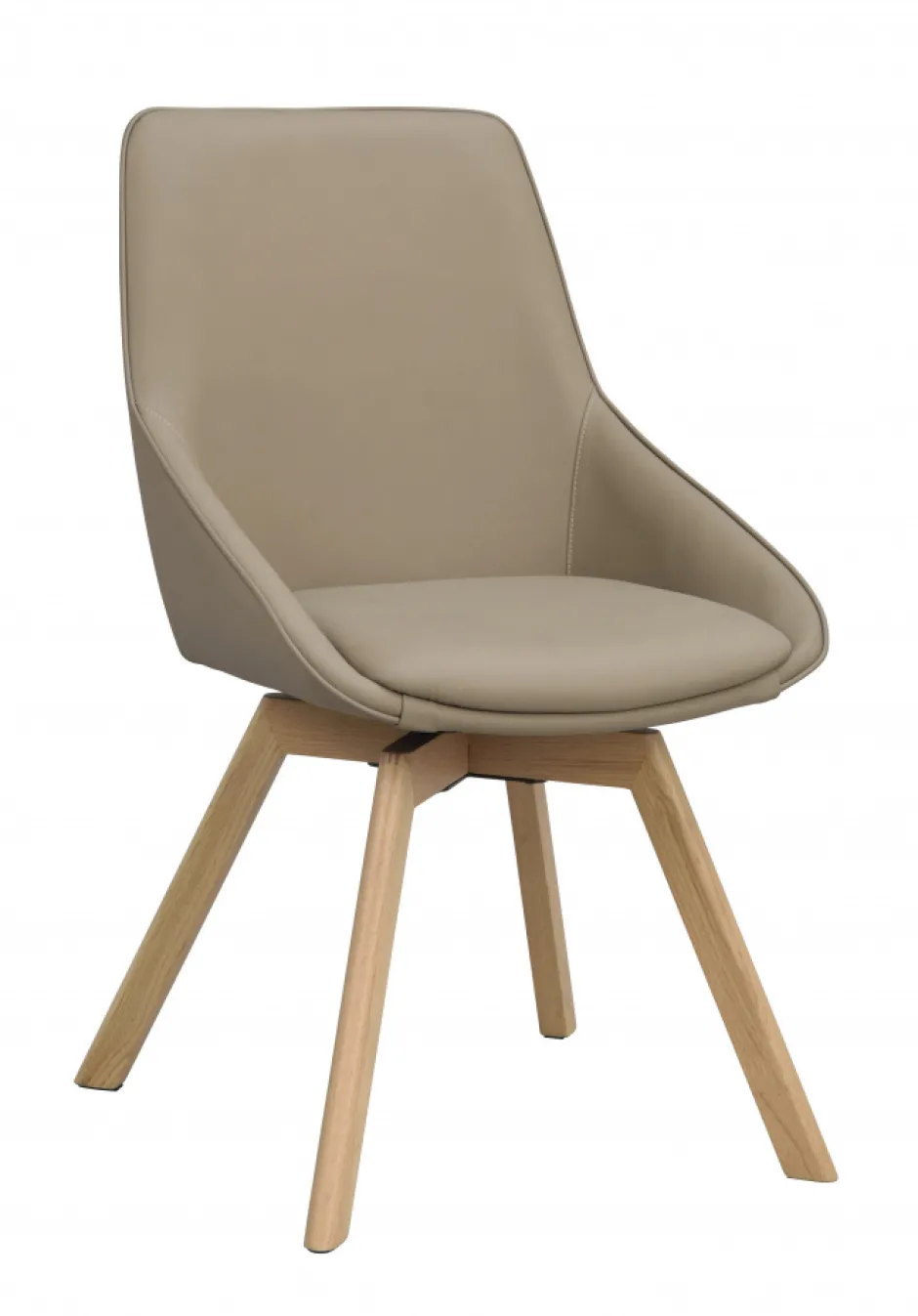 Stolar|Kök|Rowico Home Stol 'Alison' Läder - Beige/ek