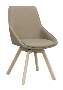 Stolar|Kök|Rowico Home Stol 'Alison' Läder - Beige/vitpigmenterad
