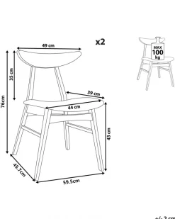 Stolar|Kök|Reforma Stol 'Asta' - Valnöt/Vit