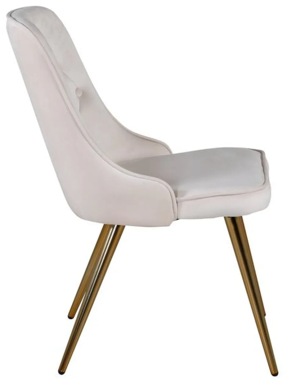 Stolar|Kök|Reforma Stol 'Elverum Deluxe' - Beige/Mässing