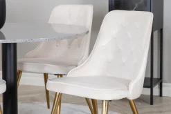 Stolar|Kök|Reforma Stol 'Elverum Deluxe' - Beige/Mässing