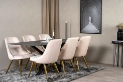 Stolar|Kök|Reforma Stol 'Elverum Deluxe' - Beige/Mässing