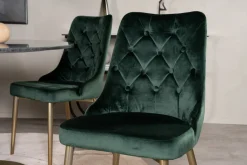 Stolar|Kök|Reforma Stol 'Elverum Deluxe' - Grön/Mässing