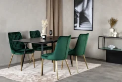 Stolar|Kök|Reforma Stol 'Elverum Deluxe' - Grön/Mässing