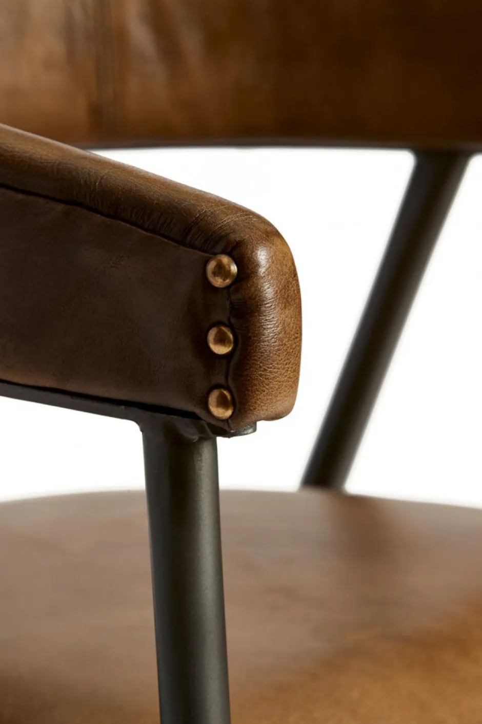 Sittmöbler|Stolar|Fuhr Home Stol 'London' - Patina Brun/Läder