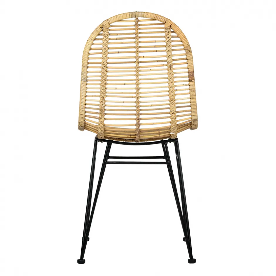 Sittmöbler|Stolar|Reforma Stol 'Striped rattan' - Natur/Svart